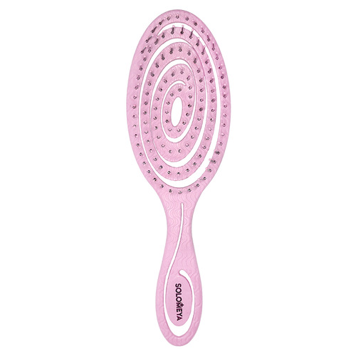 Detangling bio hair brush Light pink Подвижная био-расческа для волос светло-розовая