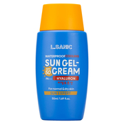Солнцезащитный водостойкий увлажняющий гель-крем для лица с гиалуроновой кислотой SPF 50/PA++++ для нормальной, сухой и чувствительной кожи